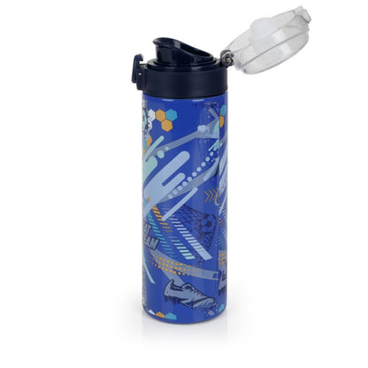 Gabol, School Stainless Steel Bottle Crew 6.5x22.5x6.5cm 600ML#238452/2026 Blue.