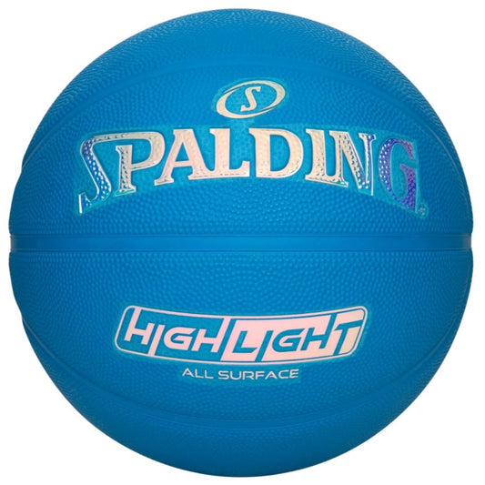 Spalding, Highlight Color Rush Blue Outdoor Basketball - Size 7
