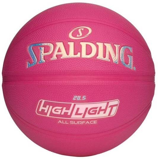 Spalding, Highlight Color Rush Pink Outdoor Basketball - Size 6