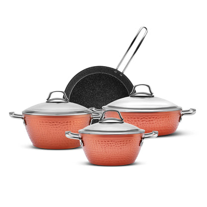 Karaca Biogranite 7-Piece Induction Cookware Set - Copper, 153.03.08.3528