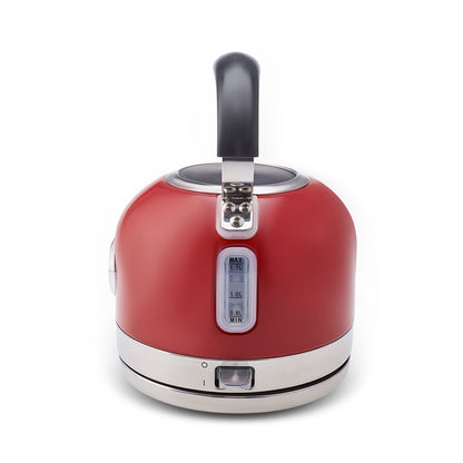 Karaca Retro Red Kettle 1.7 L, Quick Boil with LED Indicator, 153.03.06.2559
