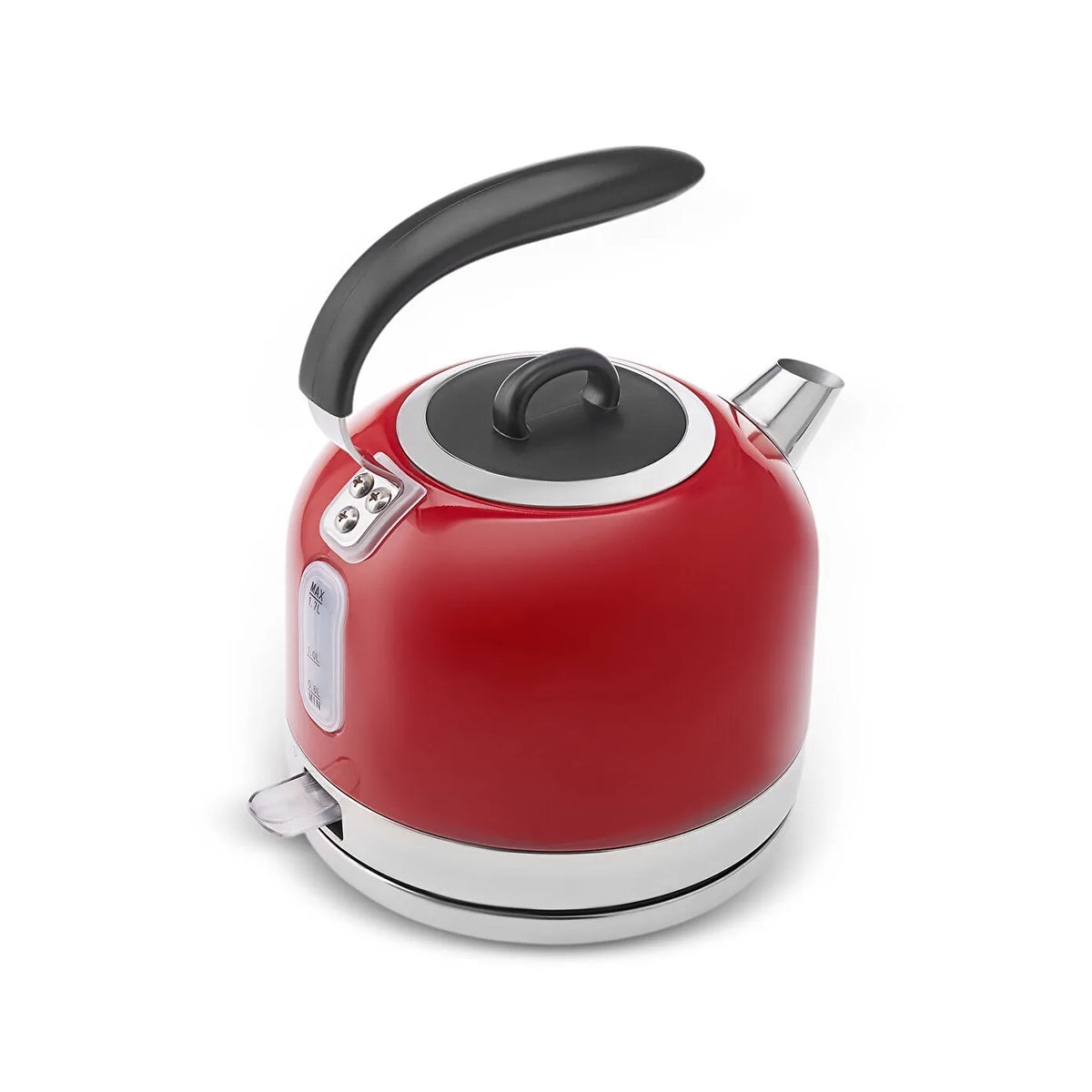 Karaca Retro Red Kettle 1.7 L, Quick Boil with LED Indicator, 153.03.06.2559