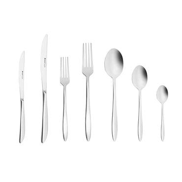Karaca 316 Elegance Athena Platinum 84-Piece Cutlery Set for 12 People, 153.03.08.2021
