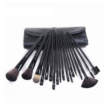 Cool Gift, 18Pcs Makeup Brush Set Natural Synthetic Professional With Leather Case