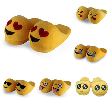 Cool Gift, Women Emoji Slippers Plush Stuffed (Chosen Randomly)