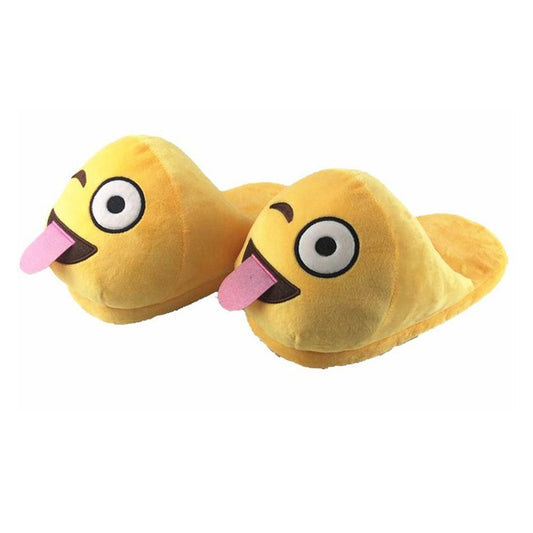 Cool Gift, Women Emoji Slippers Plush Stuffed (Chosen Randomly)
