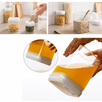 Cool Gift, 4 Pcs Set, Easy Lock Food Storage Round Shape