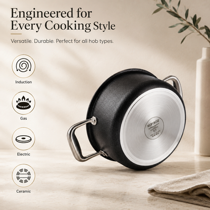 Karaca BioDiamond Pro 6-Piece Non-Stick Induction Cookware Set, 153.03.07.9035
