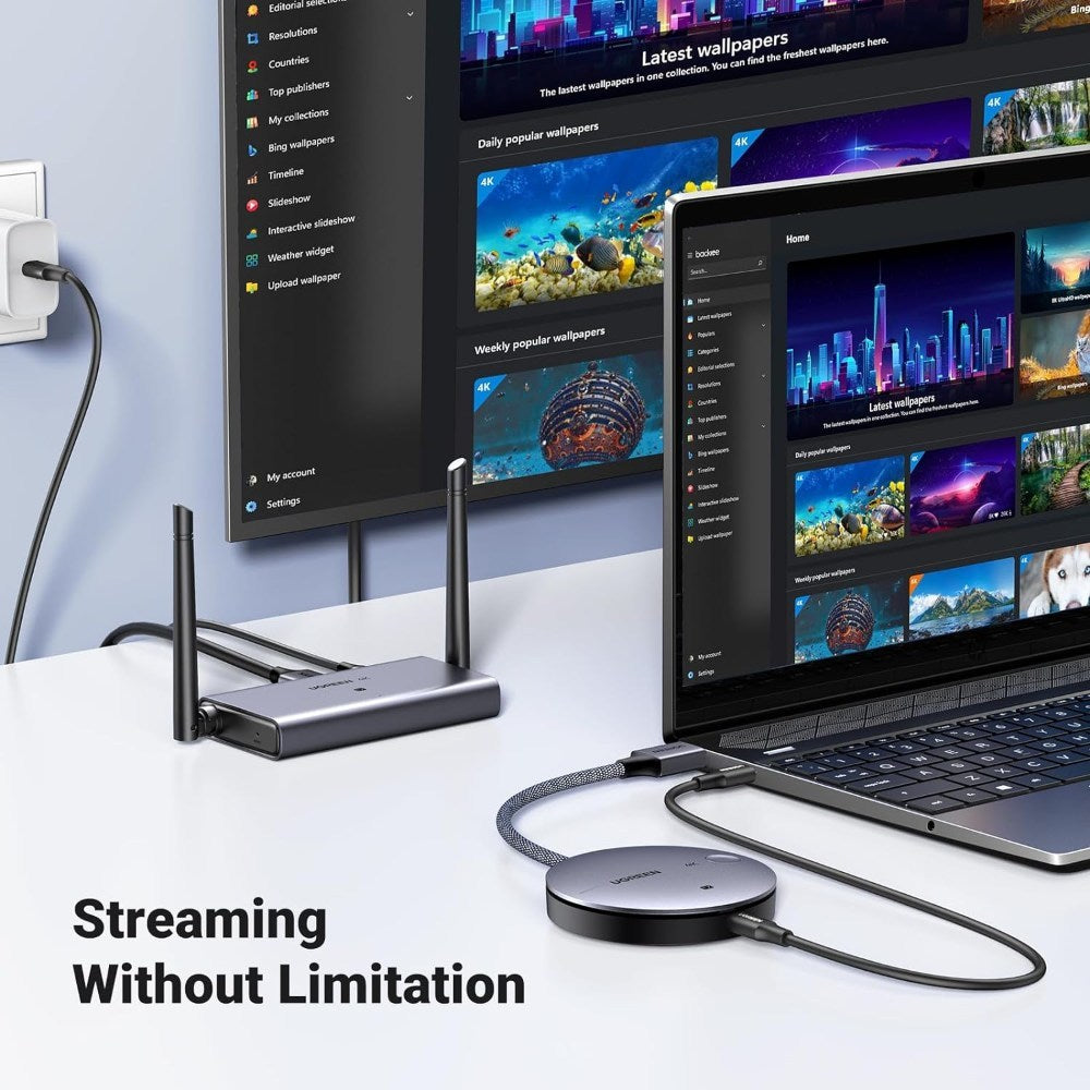 Ugreen, 4K Hdmi Wireless Extender, 50 Meters Long Distance, Hdmi & Vga-Receiver Ugreen Cm586 - 90909A