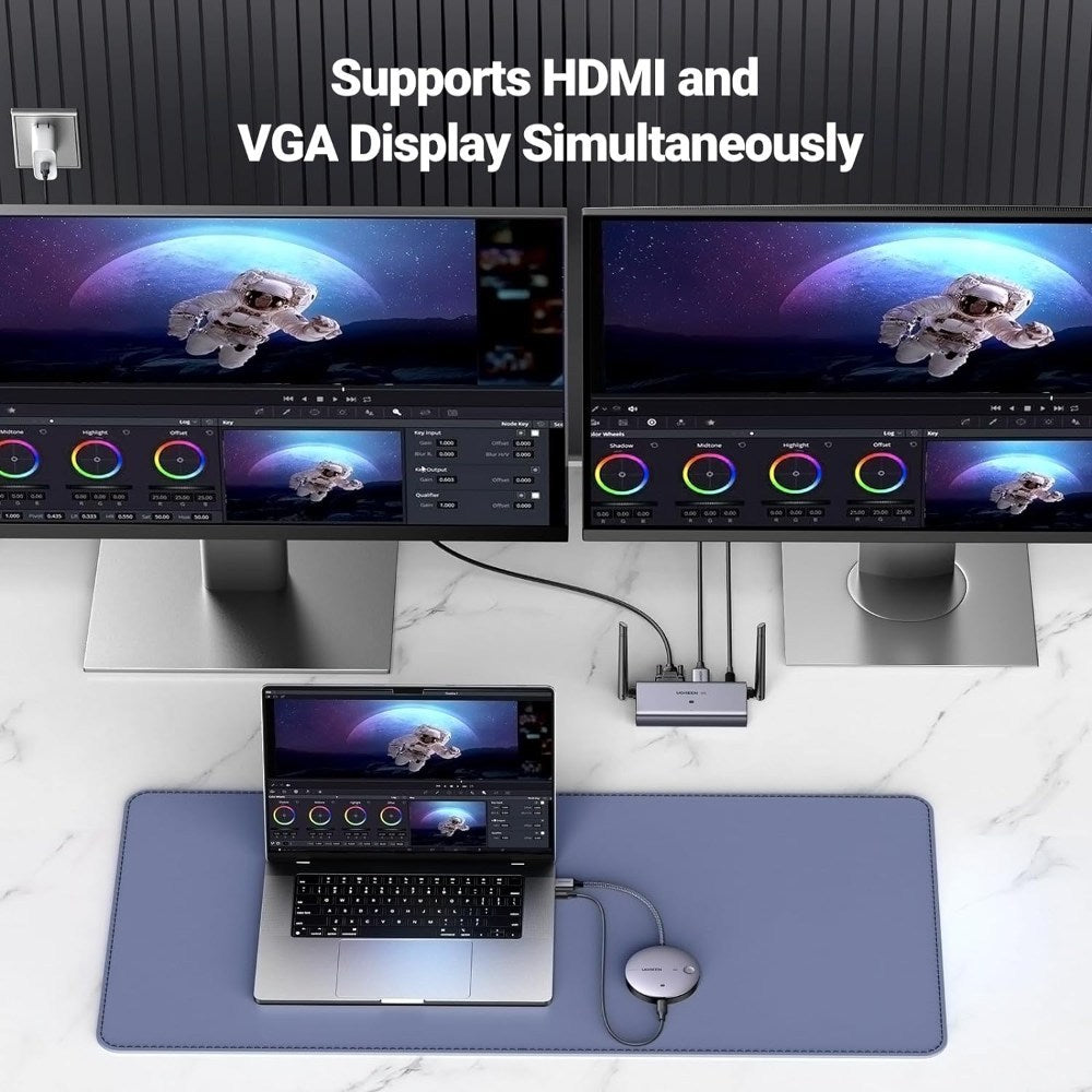 Ugreen, 4K Hdmi Wireless Extender, 50 Meters Long Distance, Hdmi & Vga-Receiver Ugreen Cm586 - 90909A