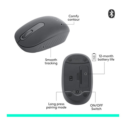 Logitech, Wireless Mouse M196 Bluetooth Graphite