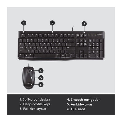 Logitech, Wired Combo Mk120 En/Ar