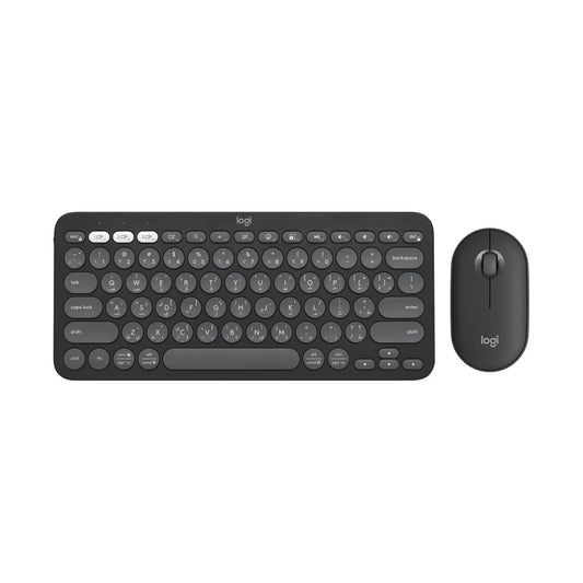 Logitech, Wireless Combo Mk380S Pebble 2 Graphite (Ara)