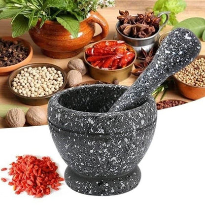 Cool Gift, Household Manual Garlic Grinder Set Resin Pot