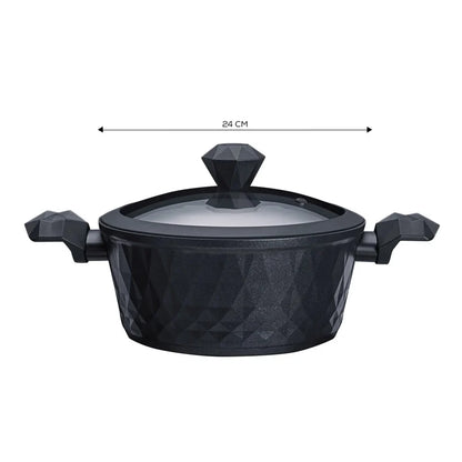 Karaca BioDiamond Non-Stick Antibacterial Handle Induction Stockpot 24 cm, 153.03.08.0423