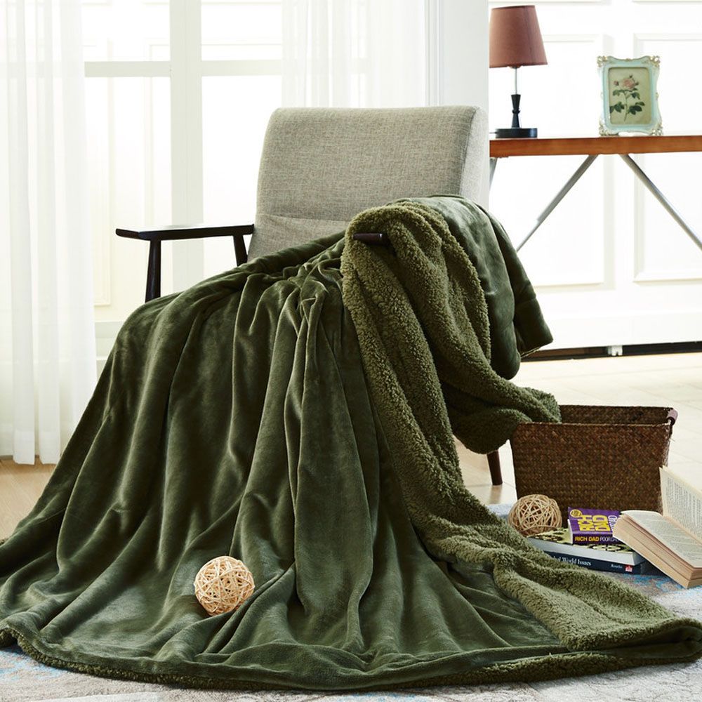 Cool Gift, 160x200 cm, Single Sherpa Throw Blanket, Available in Different Colors