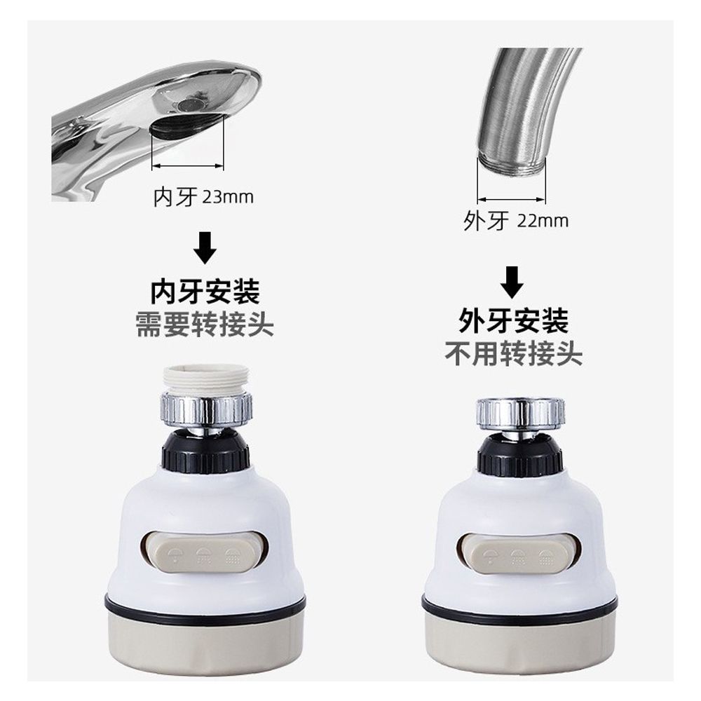 Movable Kitchen Tap, Water Saving Device 360 Degree Rotary, Available In Different Sizes