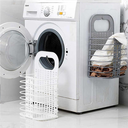 Cool Gift, Foldable Wall Mounted Laundry Basket - White