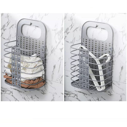 Cool Gift, Foldable Wall Mounted Laundry Basket - White