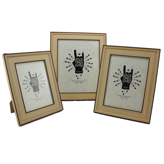 Cool Gift, Wood Picture Frame With Glass Front, Beije, Available in Different Sizes