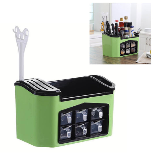 Cool Gift, Multi-Function Spice Rack Organizer With Seasoning Jar Storage Box, Available in Different Colors