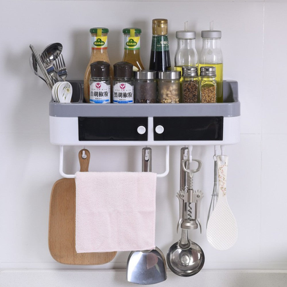 Cool Gift, Suction Cup Spice Rack with Hook