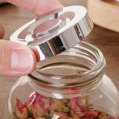 Cool Gift, Glass Jar With Silver Lid Set, Available in Different Sizes