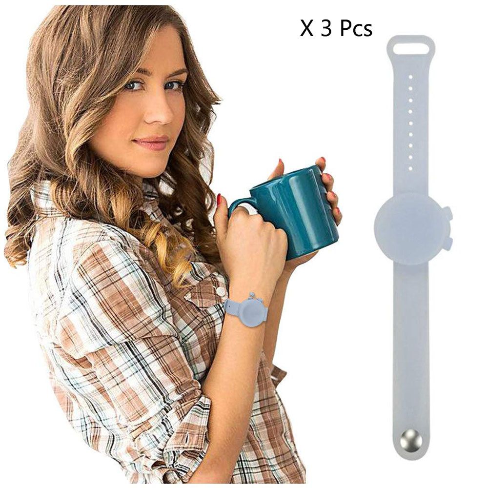 Cool Gift, Wristband Hand Sanitizer 3 Pcs Mixed Colors #02