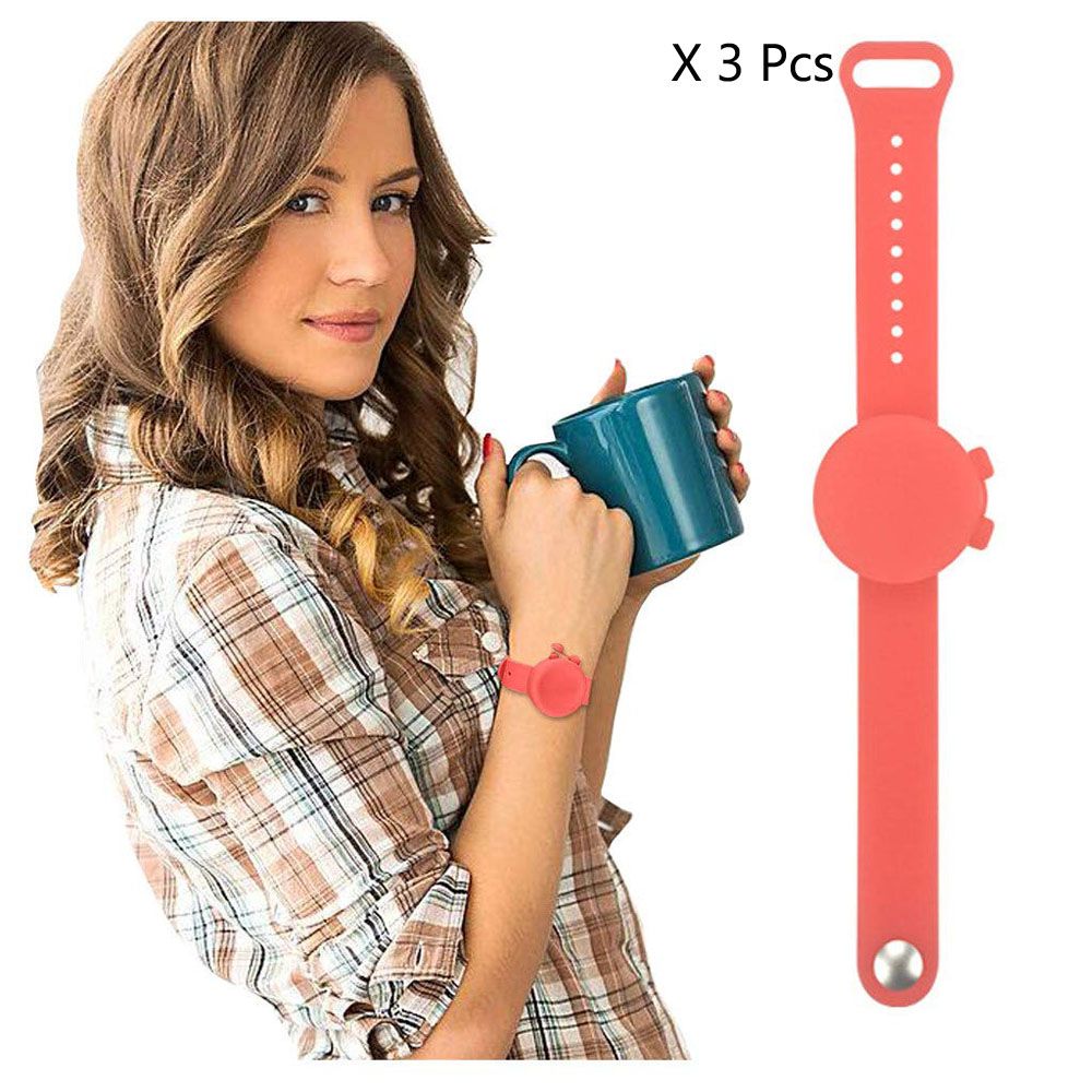 Cool Gift, Wristband Hand Sanitizer 3 Pcs Mixed Colors #02