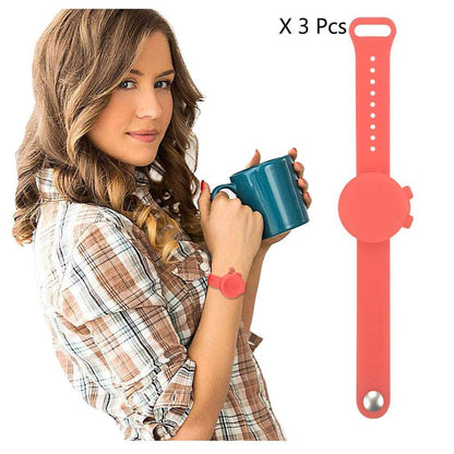 Cool Gift, Wristband Hand Sanitizer 3 Pcs Mixed Colors #02