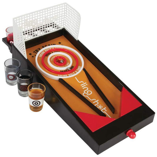 Cool Gift, Lingshot Drinking Game with 4 shot glasses