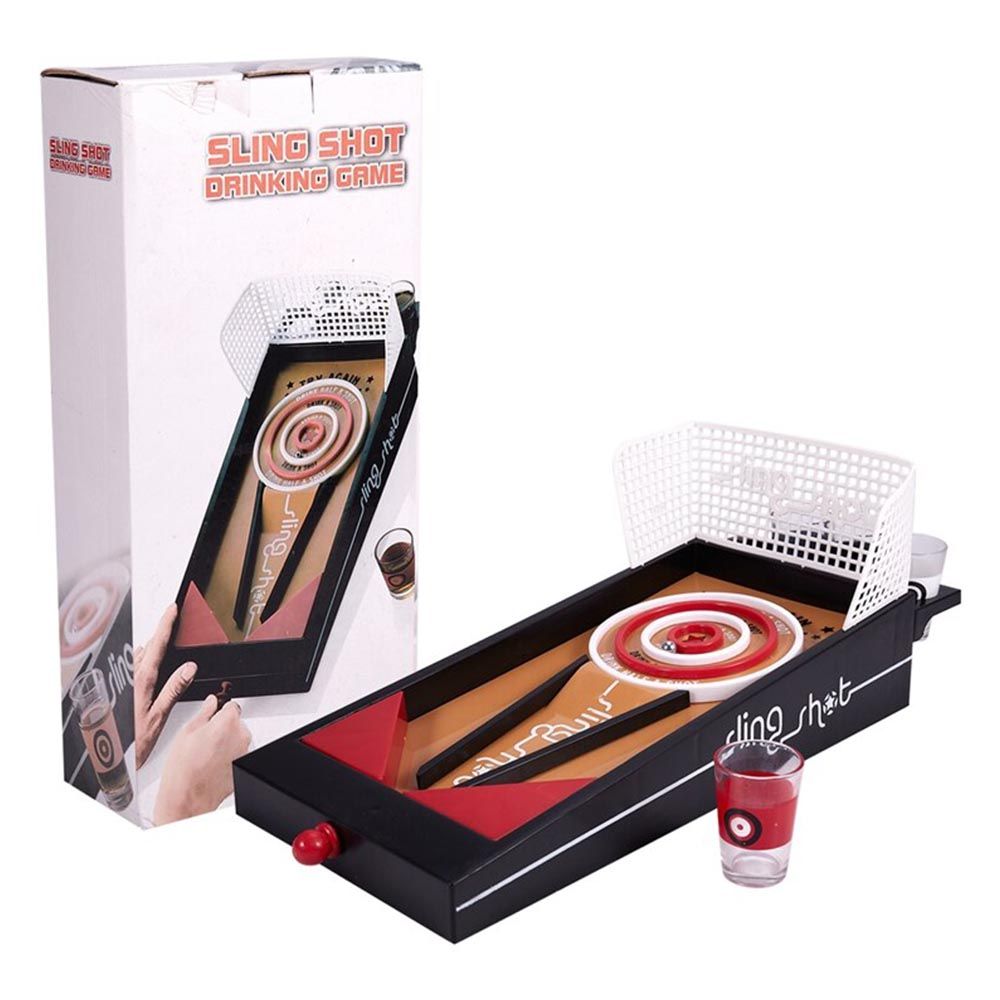 Cool Gift, Lingshot Drinking Game with 4 shot glasses