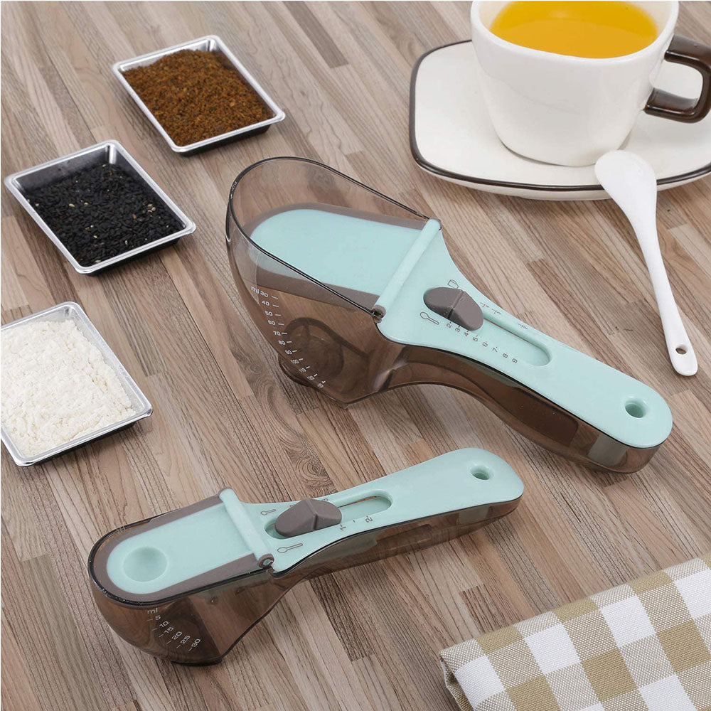 Cool Gift, Adjustable Measuring Cups And Spoons Set (2 Pieces)