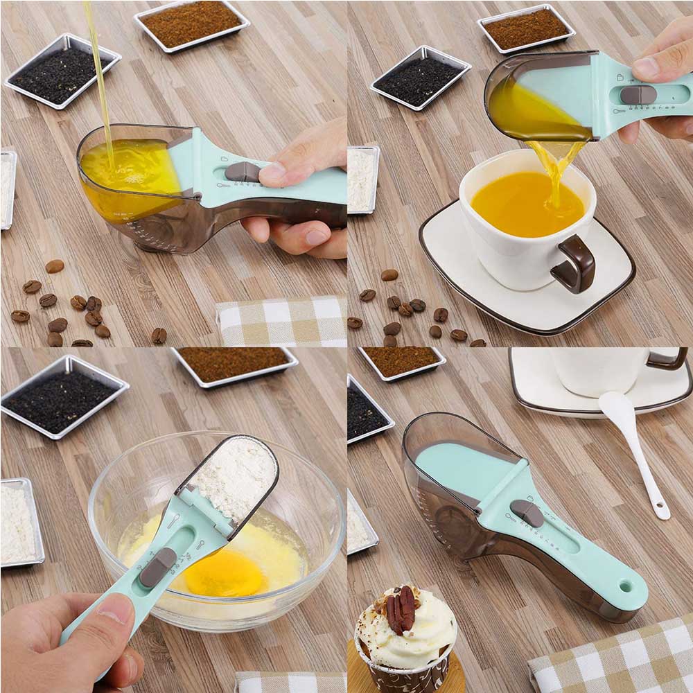 Cool Gift, Adjustable Measuring Cups And Spoons Set (2 Pieces)