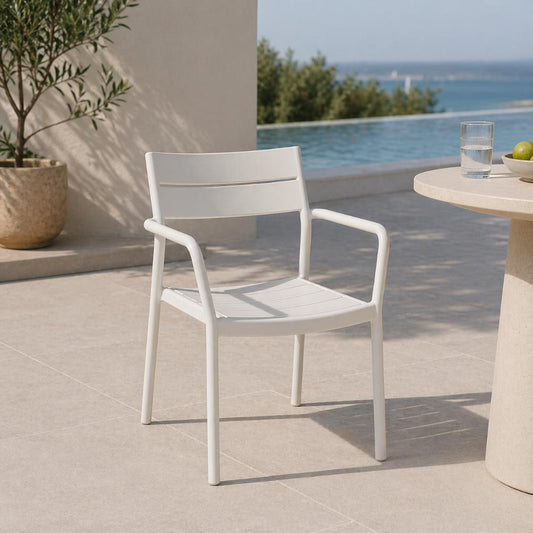 Outdoor Chair - White Polypropylene (PP), 9620