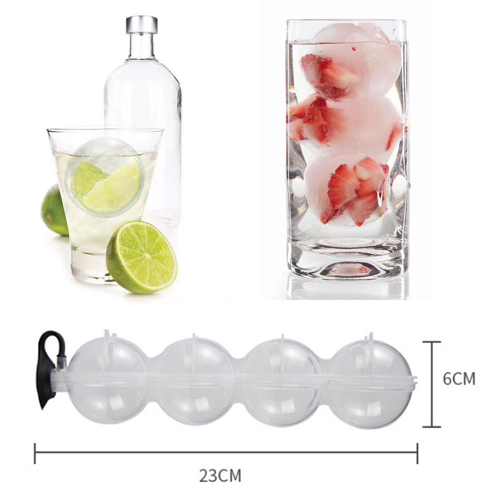 Cool Gift, Set Of 3 PCs, 4 Large Ice Ball Maker Cube