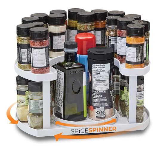 Cool Gift, Spice Spinner Two-Tiered Spice Organizer & Holder