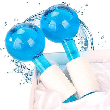 Cool Gift, 2 Pcs Beauty Crystal Ball Facial Ice Globe
