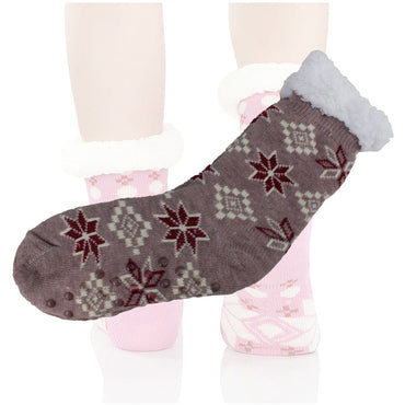Cool Gift, Womens Slipper Socks Winter Warm Fleece, Available in Different Colors