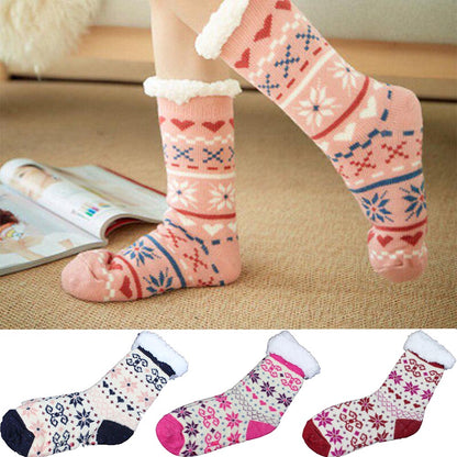 Cool Gift, Womens Slipper Socks Winter Warm Fleece, Available in Different Colors