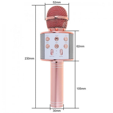 Cool Gift, Ws858 Wireless Bluetooth Microphone Karaoke Speaker, Available in Different Colors