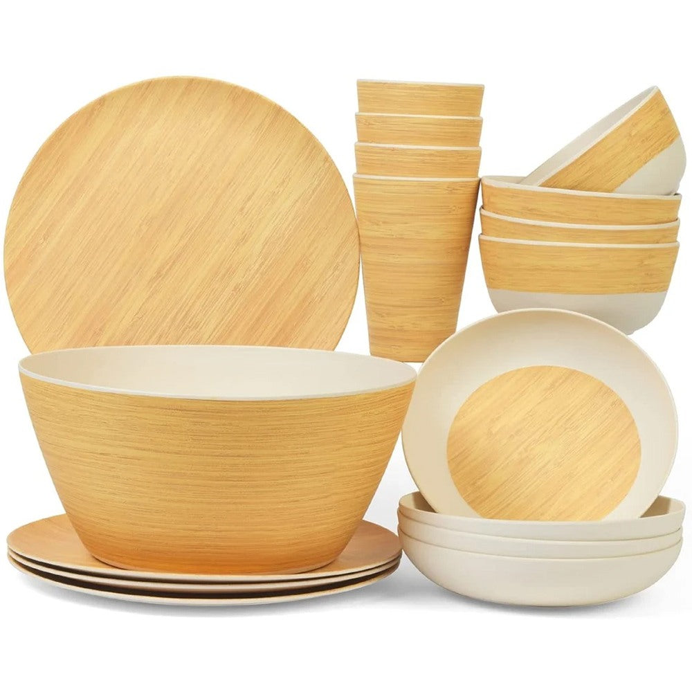 Cool Gift, Salad Bowl Wooden Melamine Dinnerware