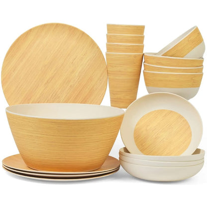 Cool Gift, Salad Bowl Wooden Melamine Dinnerware