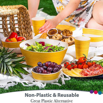 Cool Gift, Salad Bowl Wooden Melamine Dinnerware