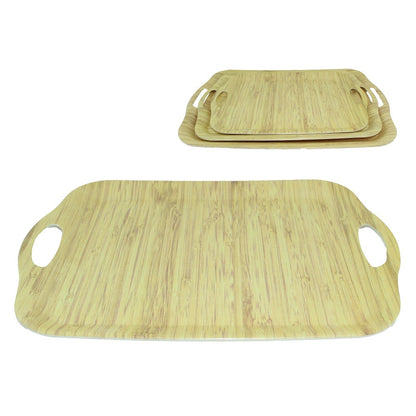 Cool Gift, Tray Wooden Melamine Dinnerware, Available in Different Sizes
