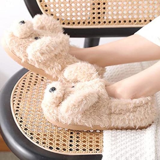 Cool Gift, Cute Animal Women Fluffy Home Slippers