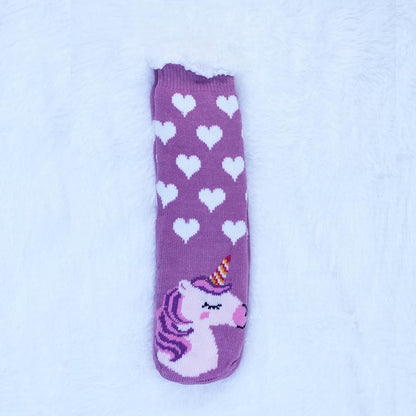 Cool Gift, Kids Sherpa Winter Fleece Lining Socks, Available in Different Models