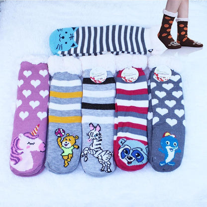 Cool Gift, Kids Sherpa Winter Fleece Lining Socks, Available in Different Models