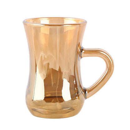 Cool Gift, 6 Pcs Gold Turkish Tea Glasses Set
