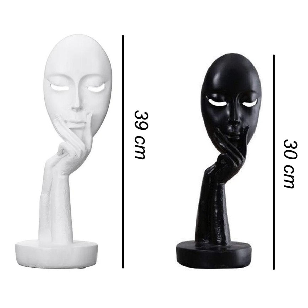 Cool Gift, Lady Face Human Statue For Home, Available in Different Colors
